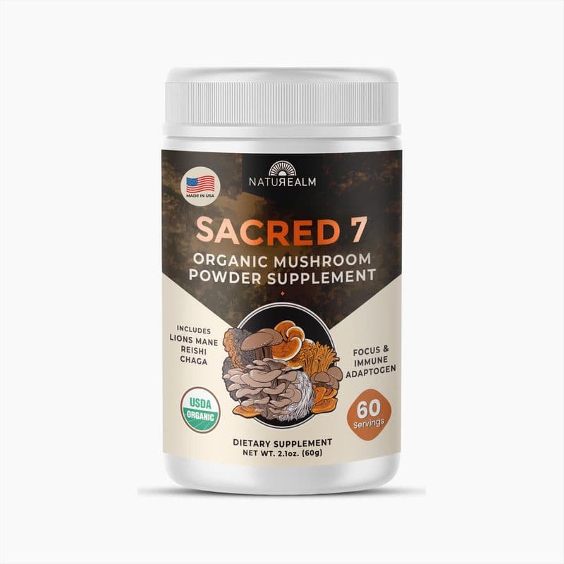 Naturealm Sacred 7 organic mushroom powder supplement